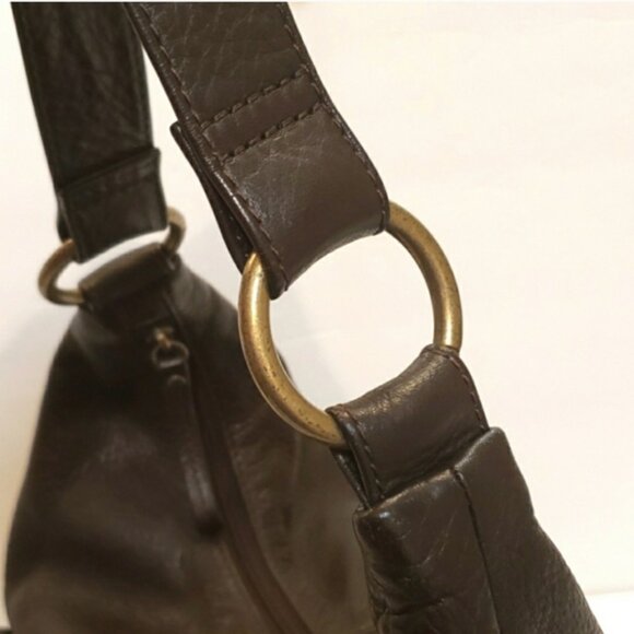 Hobo International Brown Leather Shoulder Hobo Bag - Picture 12 of 16